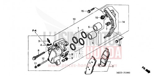 FRONT BRAKE CALIPER (CBF500) CBF5006 de 2006